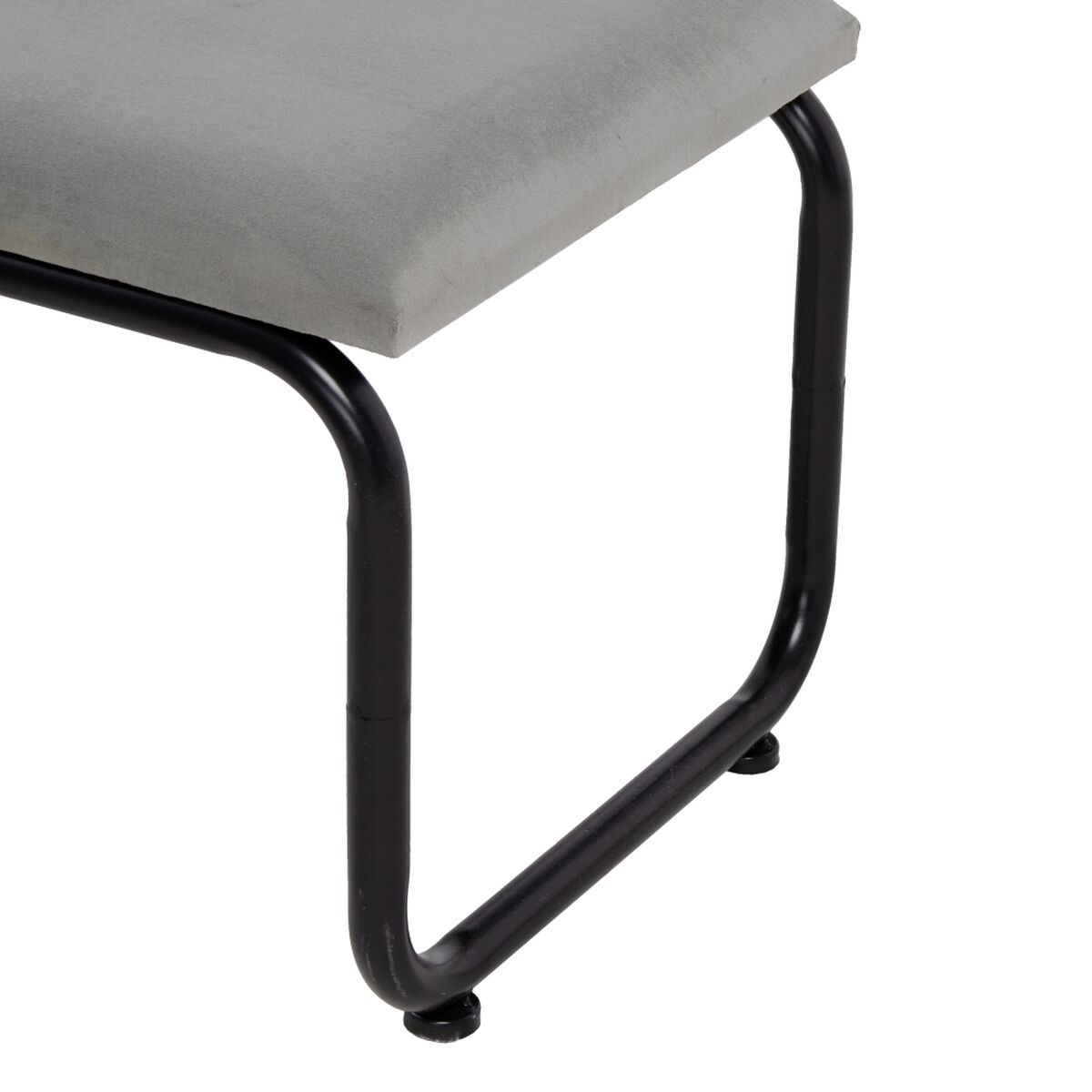 Taburete 110 x 40 x 68 cm Sintētiska Auduma Pelēks Metāls
